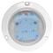 Truck-Lite Super 44, Led, 6 Diode, Round Clear, Dome Light, White Flange Mount, Hardwired, Stripped End, 12V 44439C - alternate 1